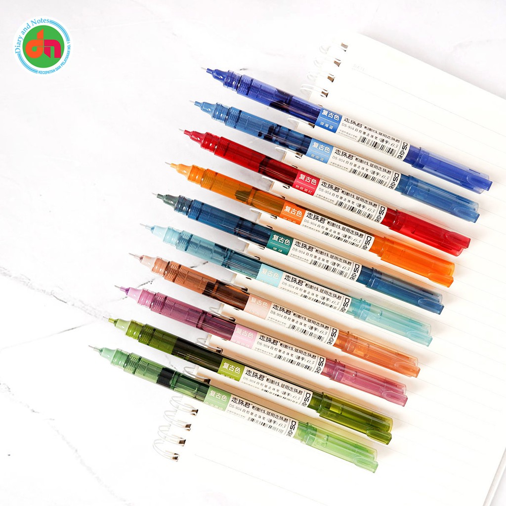 

Pulpen Tinta Warna DS Needle Point Liquid Ink Pen Special Color Bagus