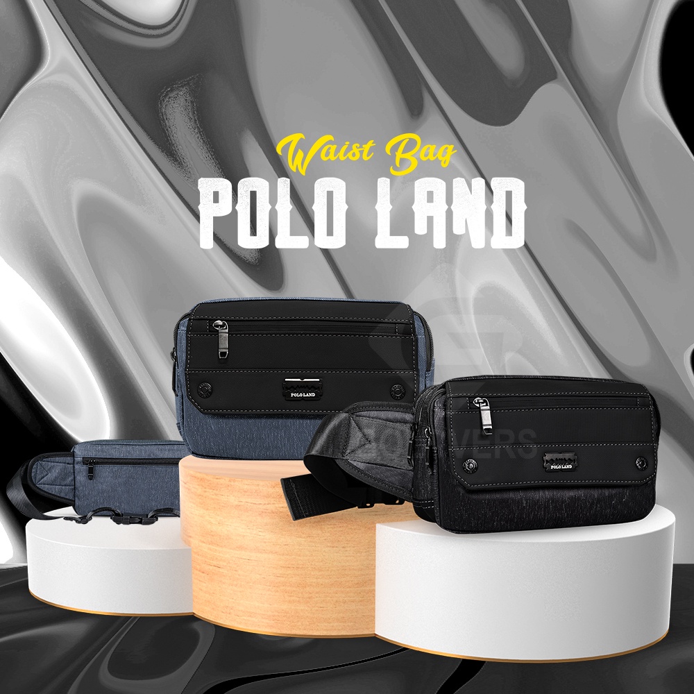 Tas Selempang Pria Waistbag Cowok Slempang Pria POLO LAND MULTIFUNGSI - Distributor