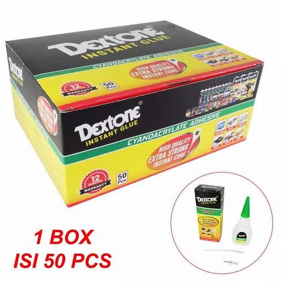 

LEM DEXTONE CYANOACRYLATE Lem instant Tetes 1 bo isi 50pcs