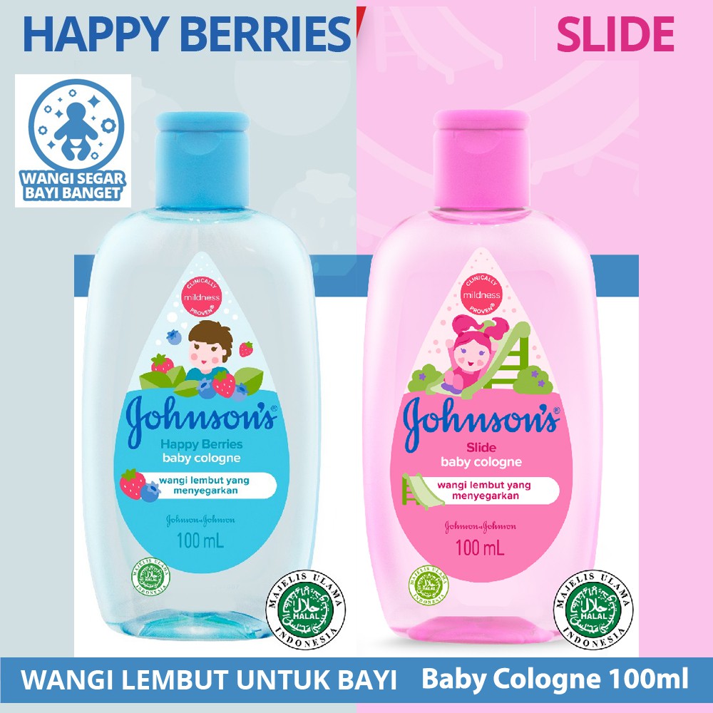 Johnsons Baby Cologne 100ml Happy Berries / Slide Cologne bayi