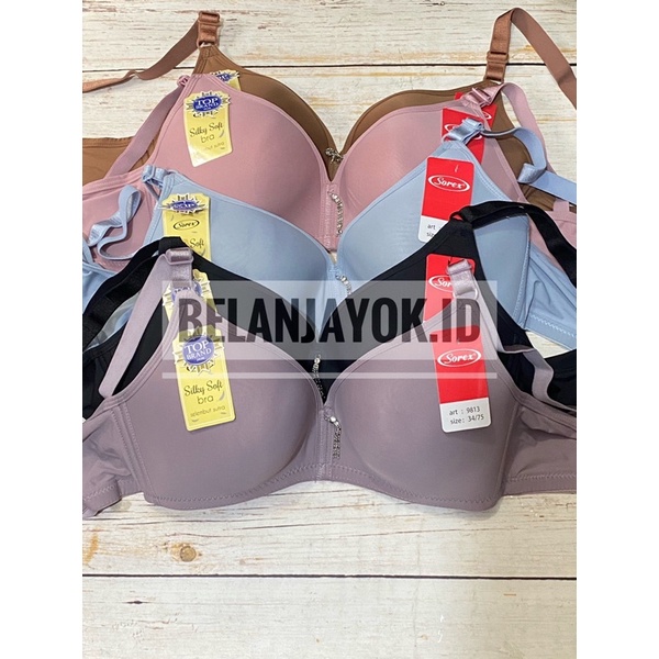 BH Sorex 9813 Silky Soft Bra Sorex Tanpa Kawat Kait 3