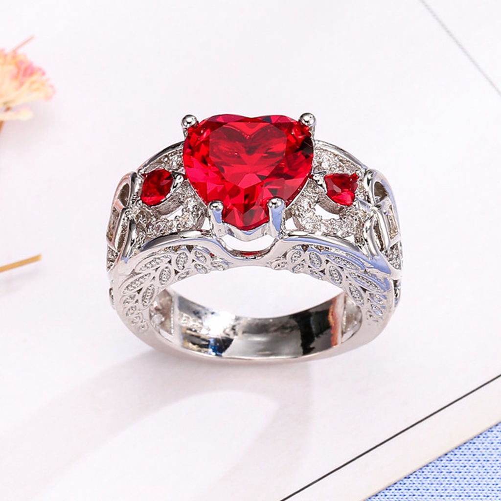 Hu Hu Hu Hu Hu Alat Bantu Pasang Kacamata♡ Cincin Bentuk Hati Bahan Alloy Gaya Eropa Untuk Wanita