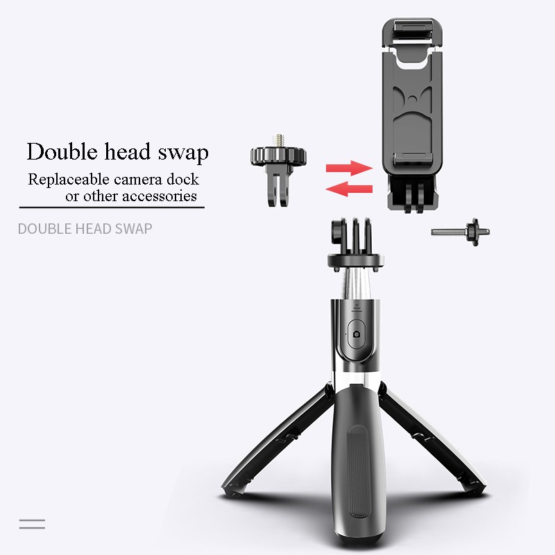 Tripod 3in1 Tongsis Bluetooth Selfie Stick Tripod Tomsis with Remote Shutter Bluetooth Selfie Stick