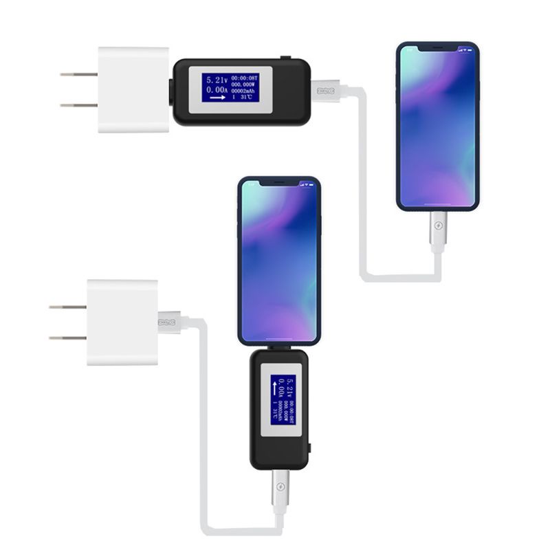 Btsg USB Tester Type-C LCD Digital Tester Tegangan Dan Arus Untuk Komputer Desktop