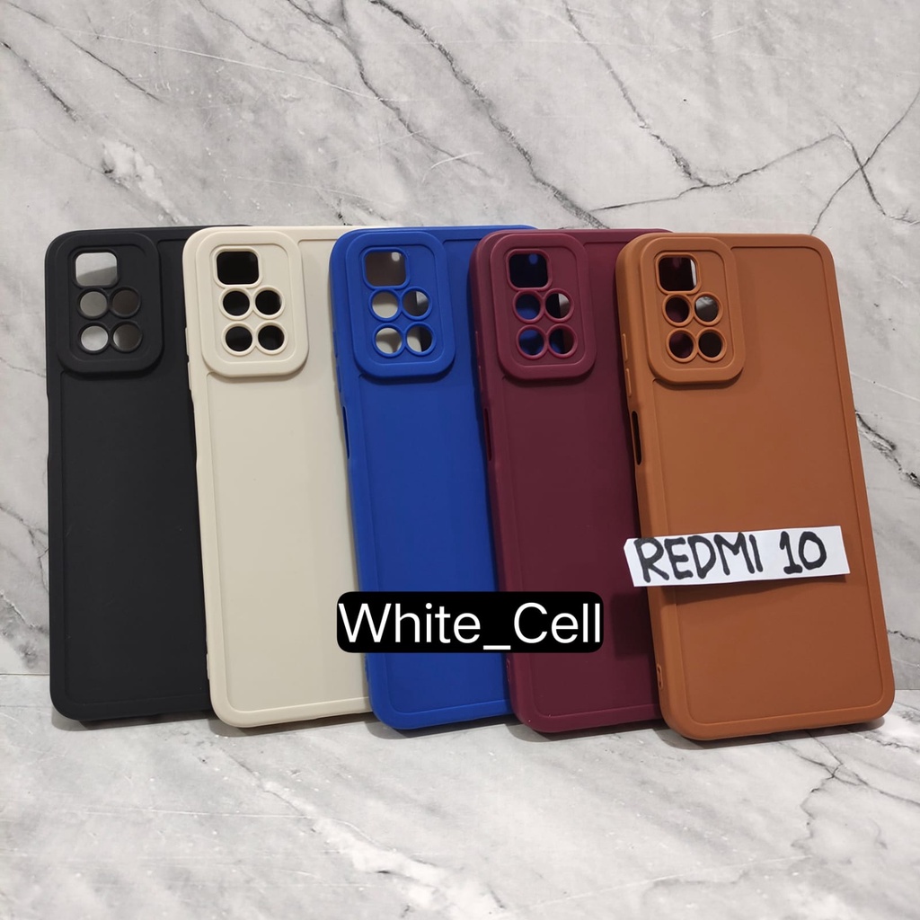 SoftCase ProCamera Silicon Matte Case Full Cover Redmi 10 Redmi 10 5G Redmi 6A Redmi 8 Redmi 9 9A 9C 9T White_Cell