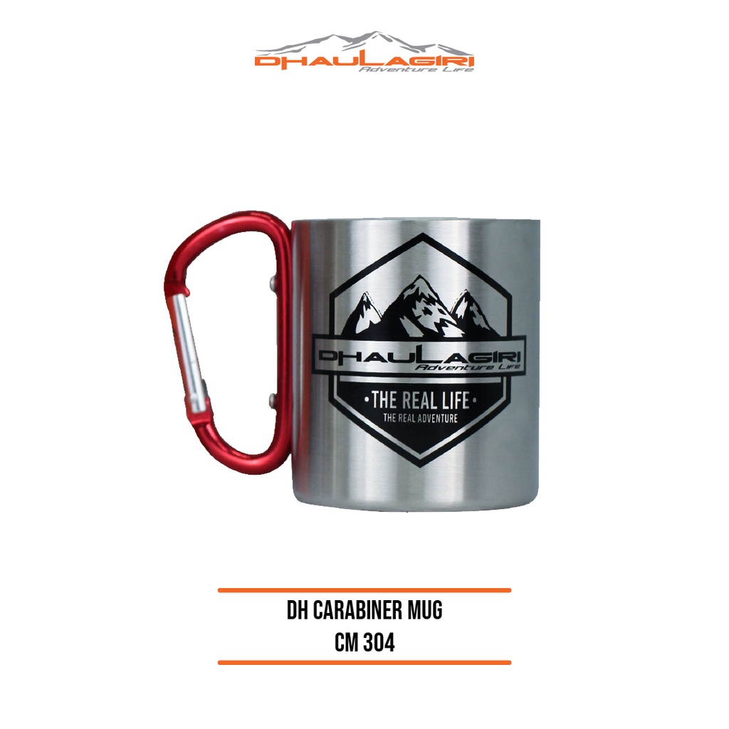 Carrabiner Mug Stainless Cup Dhaulagiri Cangkir Camping - Gelas CM304  mug camping