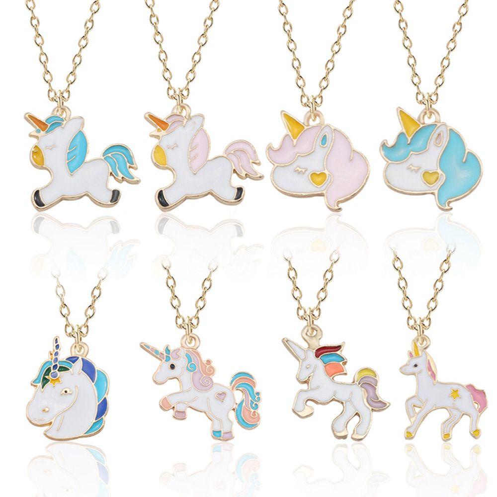 R-bunga Unicorn Liontin Indah Modis Perhiasan Fashion Pendant