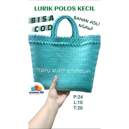 Tas Anyaman Plastik LURIK  POLOS KECIL untuk Belanja Pasar Berkat Souvenir Hampers Parcel Kotak Nasi Tas Anyaman Plastik Polos Tas Keranjang Plastik jinjing POLOS Tas Anyaman Plastik POLOS LURIK KECIL untuk Belanja/ANYAMAN PLASTIK PREMIUM