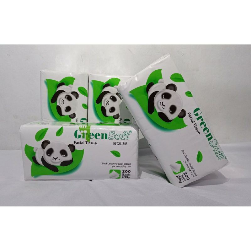 Tisu greensoft panda 200sheets 2ply