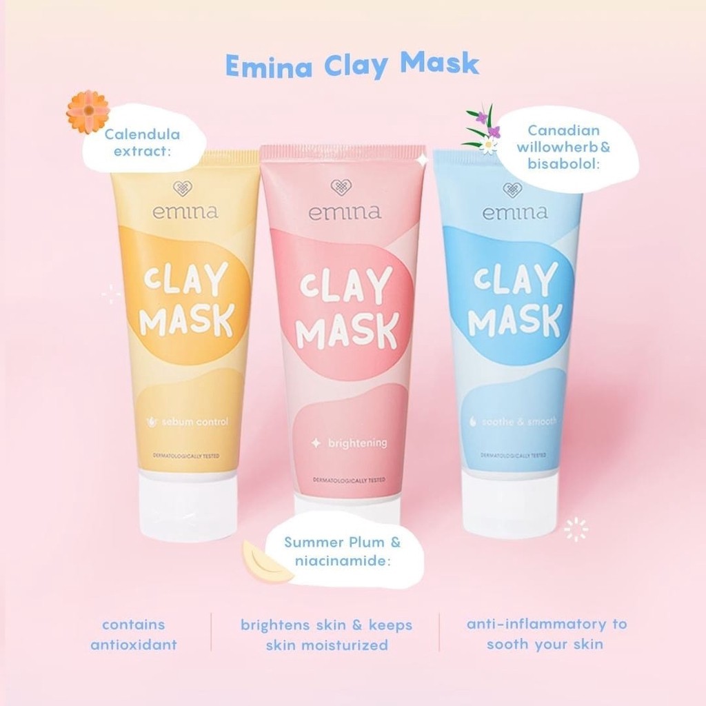 ❣️Rakkistore99❣️Emina Clay Mask 60ml (100% Original)