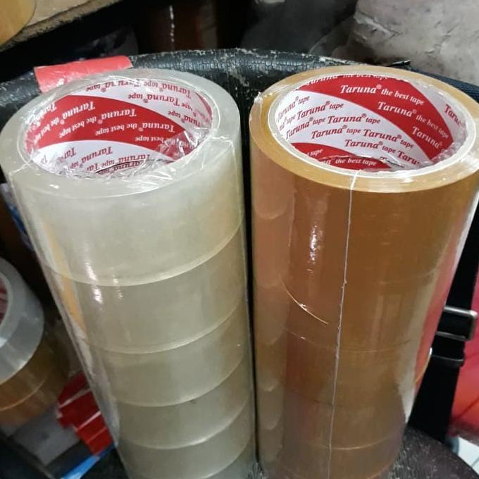 

(Gojek Grab) Lakban bening coklat 45mm x 50 meter Taruna