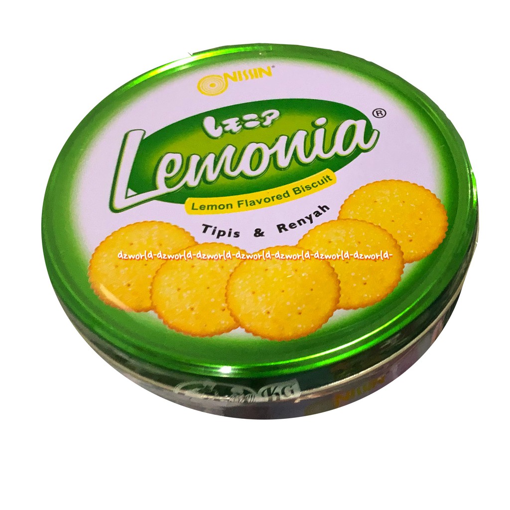 Nissin Lemonia Lemon Flavored 700gr Biskuit Biscuit Rasa Jeruk Lemon Kaleng Nisin Lemon nia Pakai Gula Sugar