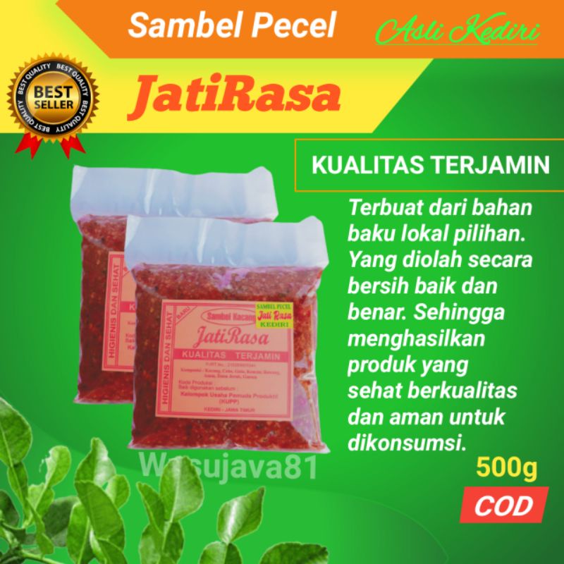 

Sambel Pecel Pedas Sedang JatiRasa Asli Kediri - Bumbu Sambal Sambel Pecel JatiRasa 500G