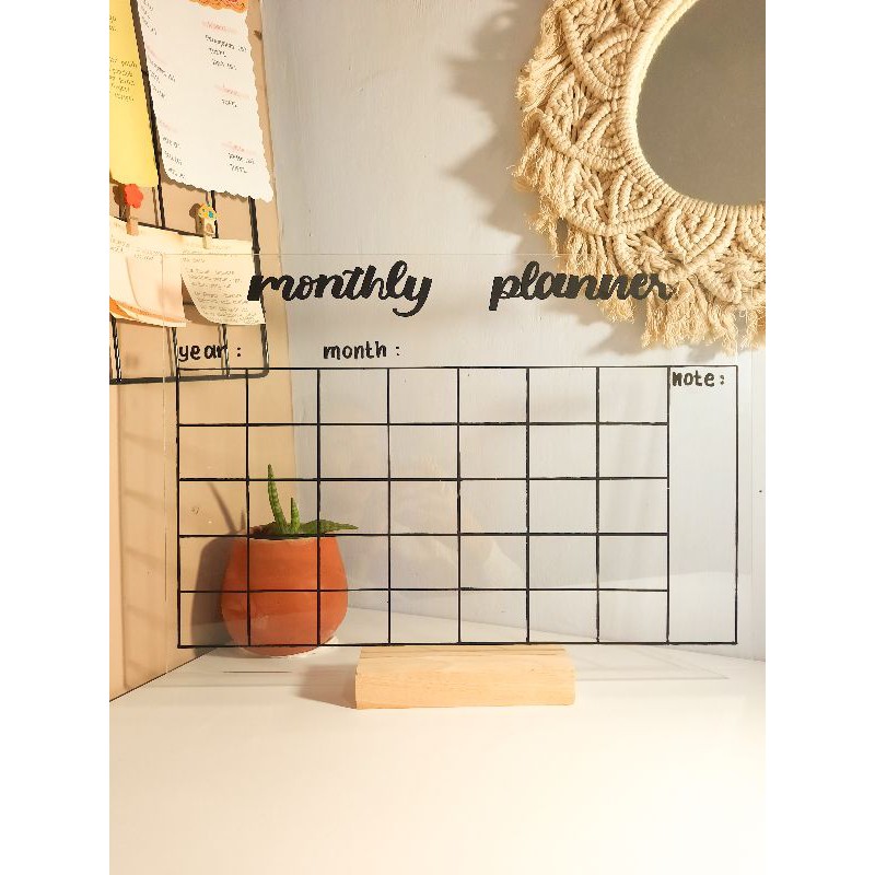 

Monthly planner acrylic-A3