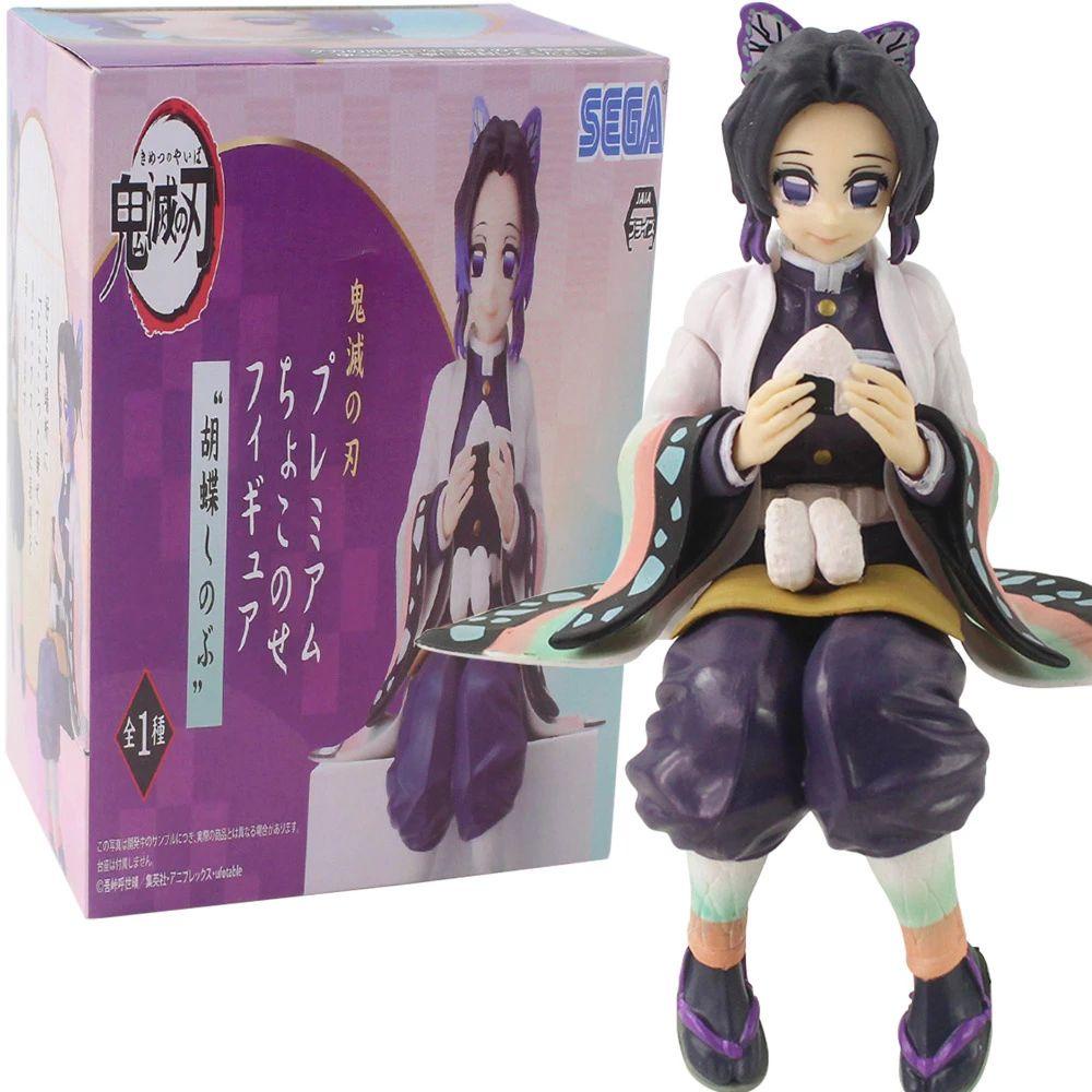 LANFY Demon Slayer Action Figure Lucu Dekorasi Desktop PVC Shinobu Nezuko Q Version Boneka Uzui Tengen Kartun Anime Figure