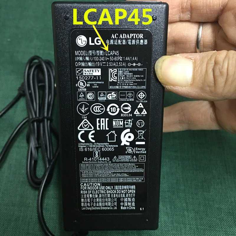 Power Adaptor LG  19V 2.53A - LCAP45
