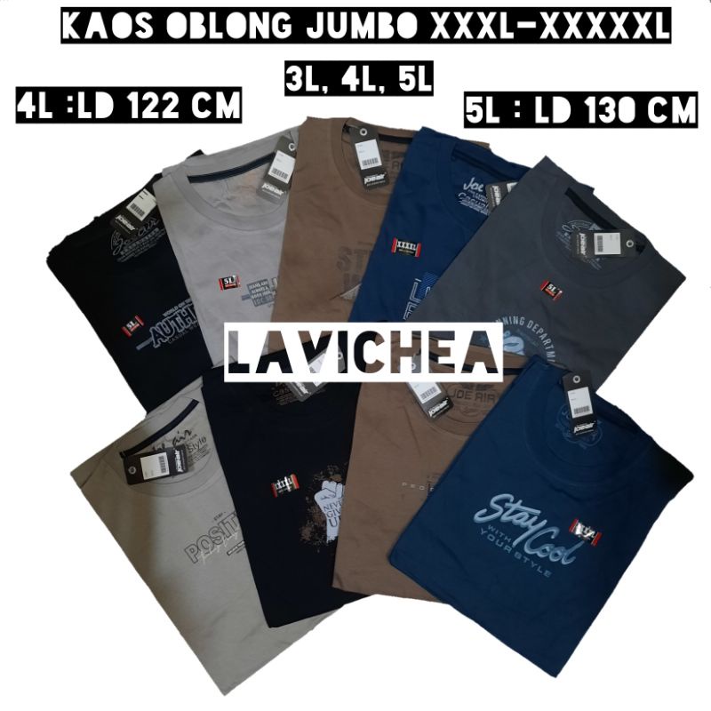 Kaos Oblong Jumbo Size XXXXL / 4L