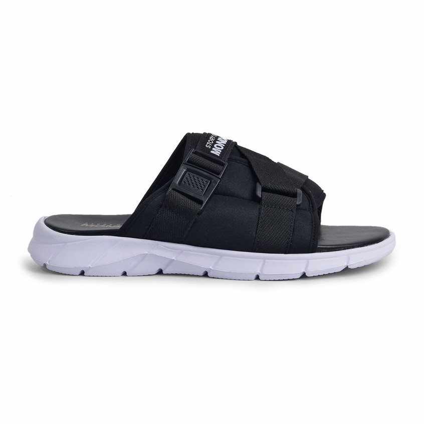 Noko Black | Sandal Gunung Casual Slip Santai Kasual Pria Laki Sendal Footwear Ori | FORIND x Monday