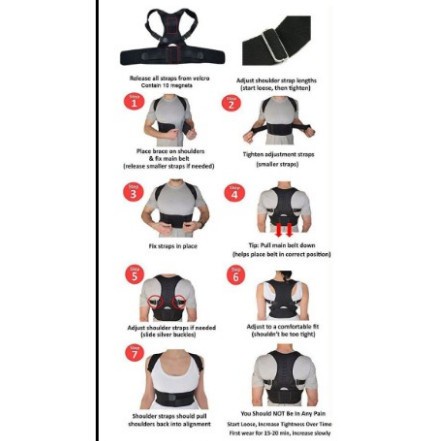 BERKUALITAS Penyangga Punggung Shoulder Back Support Belt Posture Corrector Korset