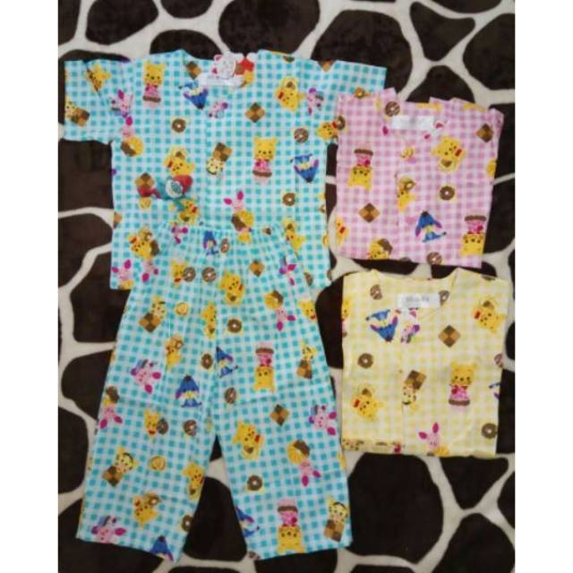 Piyama niqta anak motif baby pooh / niqta /piyama lucu