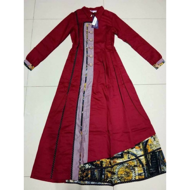 Tuneeca geometric maxi dress fashion muslim khusus wanita T-0117022