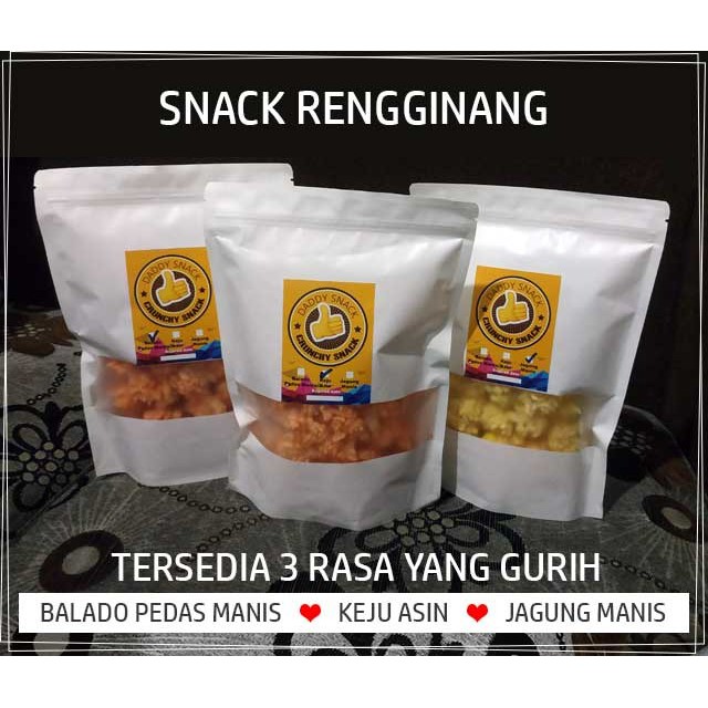 

BEST SELLER PREMIUM Snack Cemilan Rengginang Kecil isi 1 pack 120gr TERSEDIA 3 VARIAN RASA