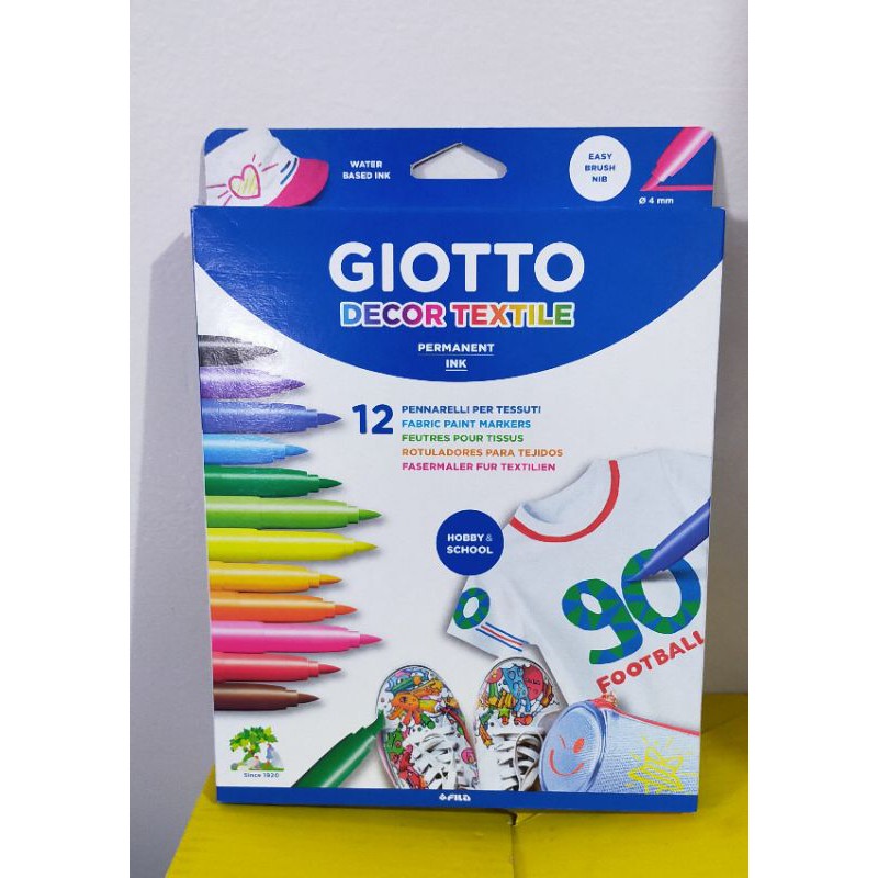 

Giotto Decor Textile 12 warna Decor Kaos-Bahan Kain