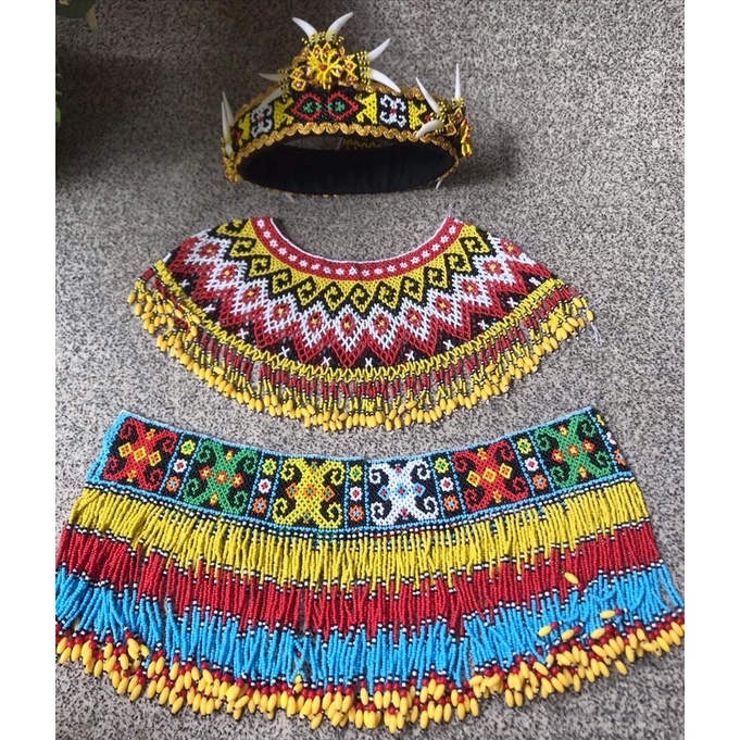 SET HIASAN KEPALA / MAHKOTA + TERATAI PUNDAK + TERATAI PINGGANG / PINGGUL MANIK DEWASA