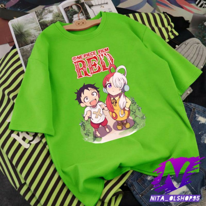 kaos one piece film red baju anak luffy dan uta kaos anak Uta anime