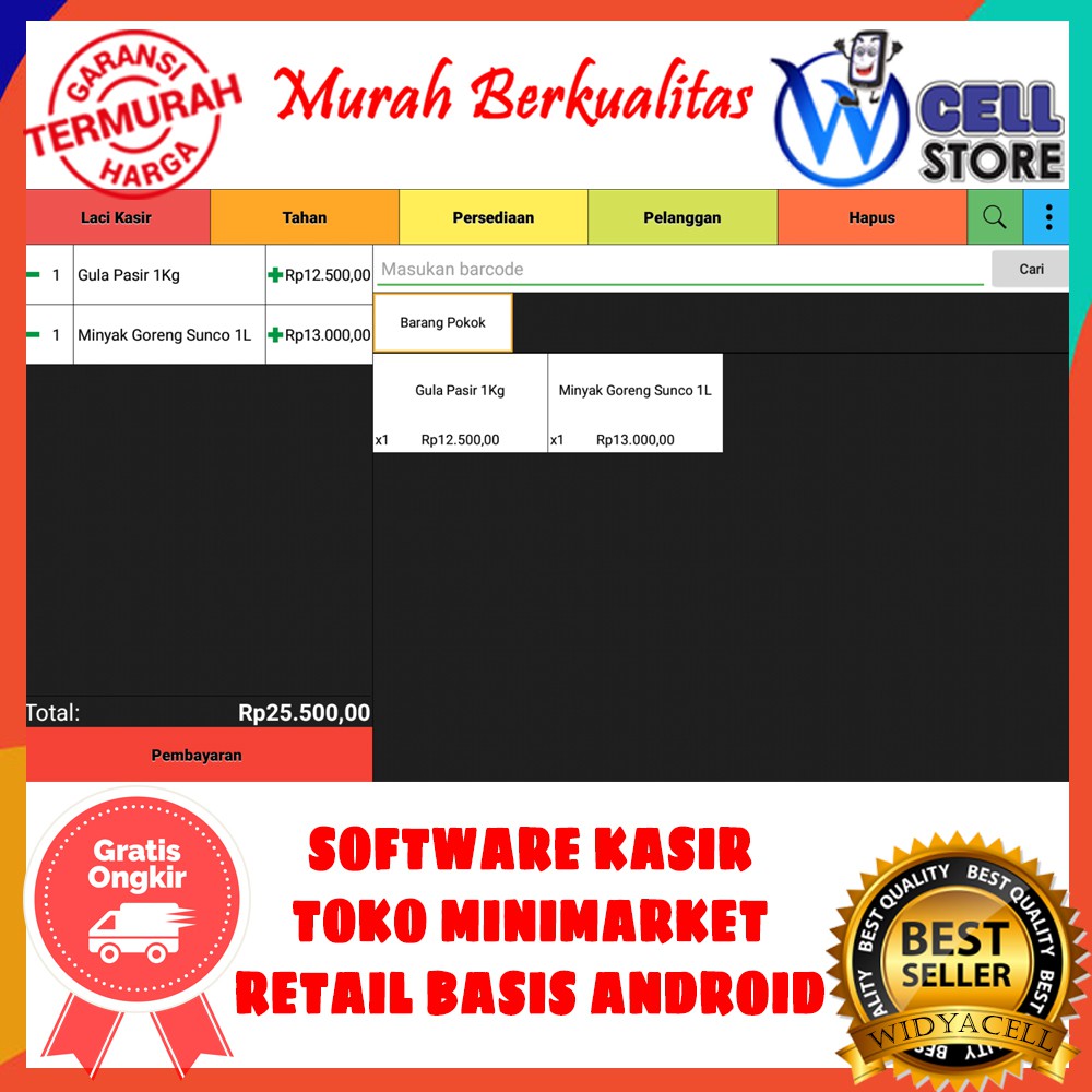 Software Aplikasi Kasir Toko Minimarket HP Tablet Android Full Version