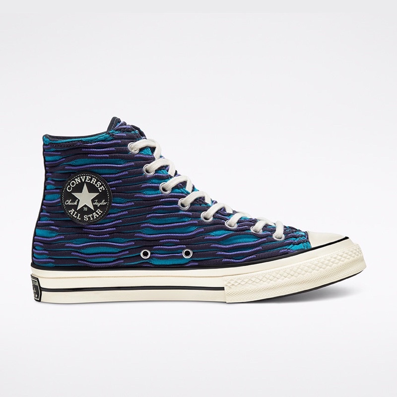 Converse 70s Hi Vibrant Knit Ocean Depth Egret Black Original Resmi PT MAP