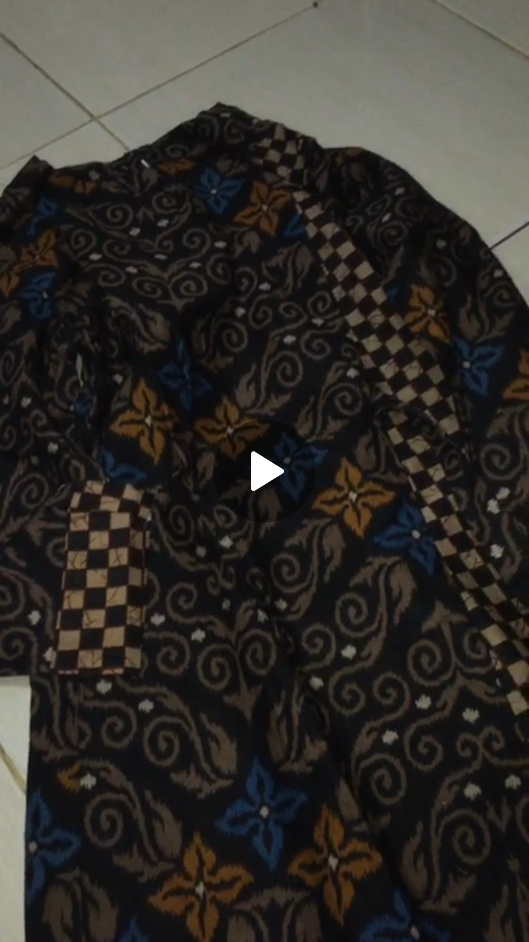 Tunik Batik Wanita Motif Songket Kombinasi Kotak L Liris Respati Garis Seragam Batik