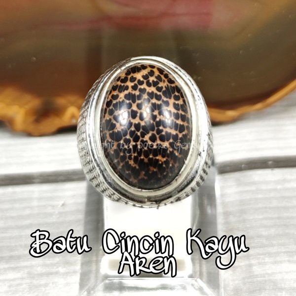 Cincin Kayu Aren Original Corak Bagus