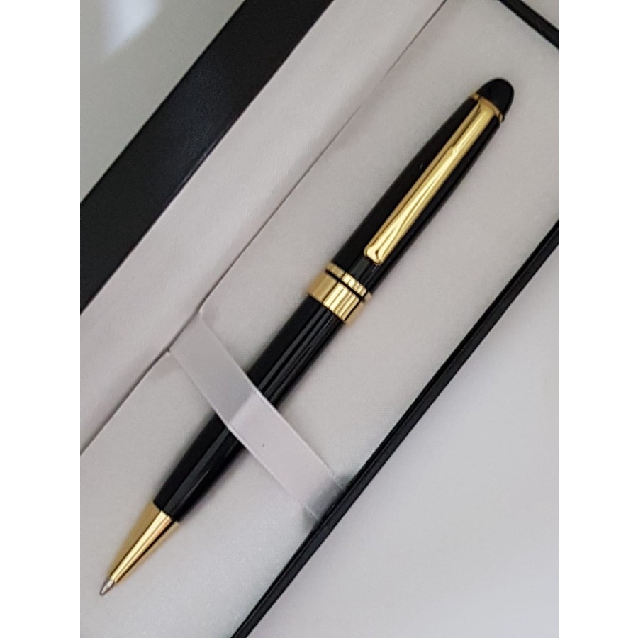 

Pulpen Elegant Model Montblanc Ballpoint 164 LQ Black Gold Trim