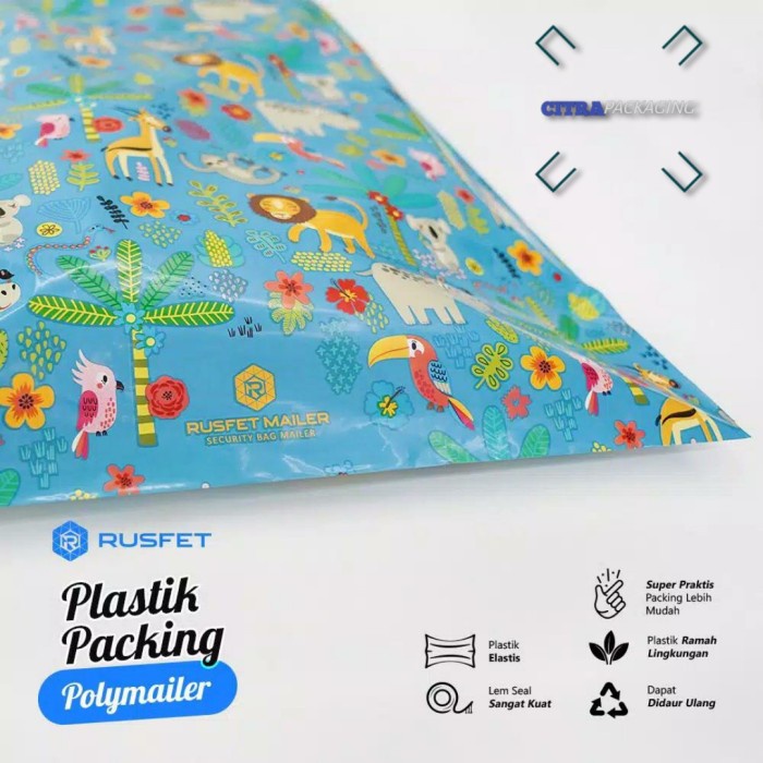 Polymailer | Plastik Packing | Plastik Packing Online | Motif Forest Zoo