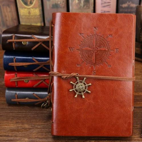 

BUKU CATAT VINTAGE | Diary Aesthetic Gaya Retro Binder Unik Cover Kulit PU Leather | Buku Catatan Notebook A5 A6 Buku