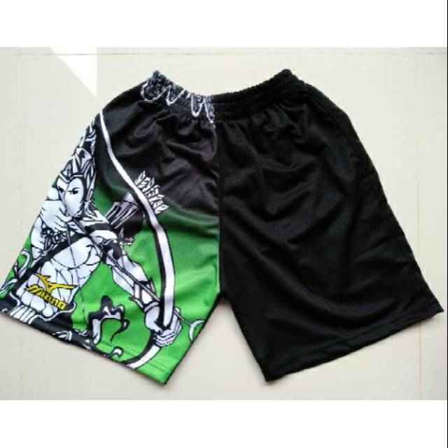  Celana  voli  volly mizuno printing motif  wayang werkudara 