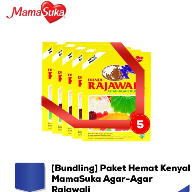 

[Bundling] Paket Hemat Kenyal MamaSuka Agar-Agar Rajawali - 5 pcs TERLARIS TERPERCAYA ORIGINAL