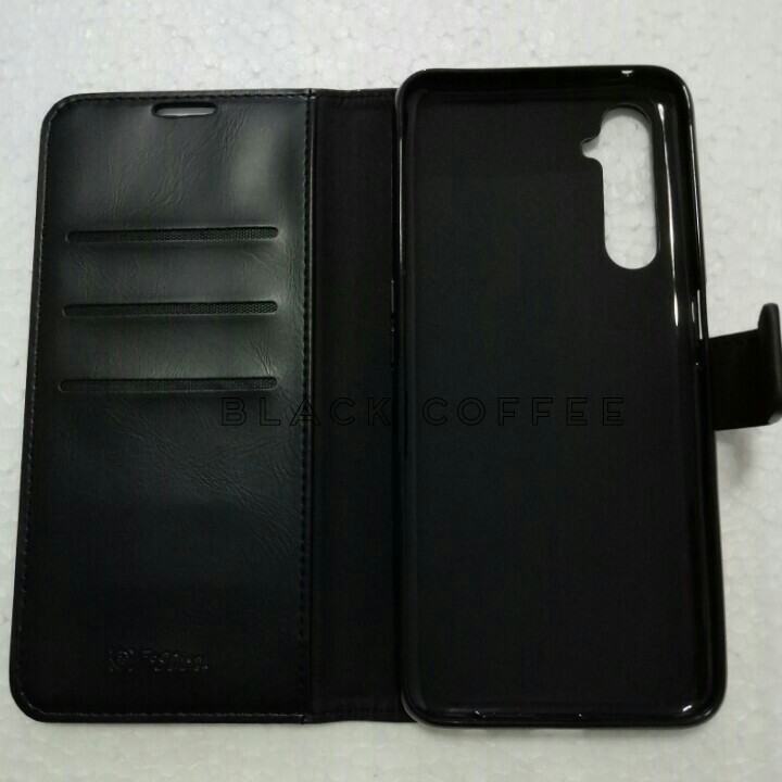 sarung buku kulit realme 6 pro LEATHER CASE FASHION asus