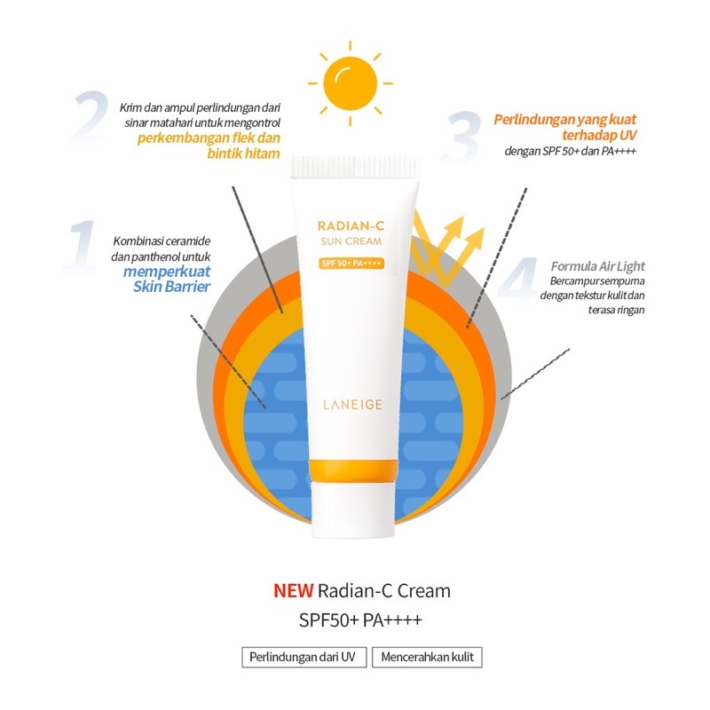 Laneige Radian C Sun Cream 50ml SPF50+ PA+++