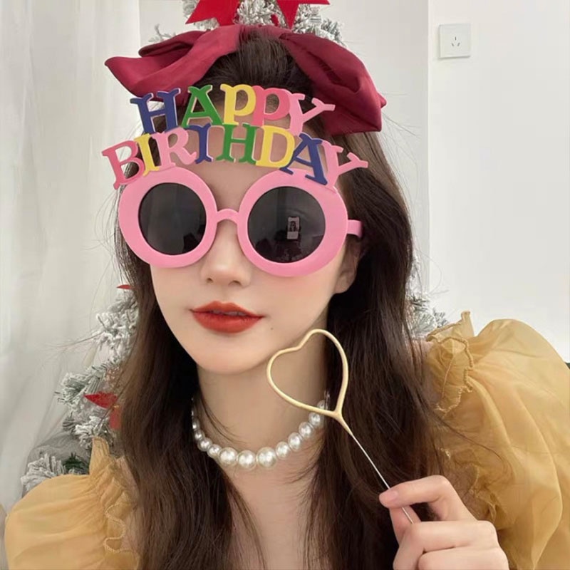 COD❤️Kacamata Happy Birthday/Kacamata Ulang Tahun Birthday Glsses Untuk Dekorasi Pesta Untuk hadiah Ulang Tahun