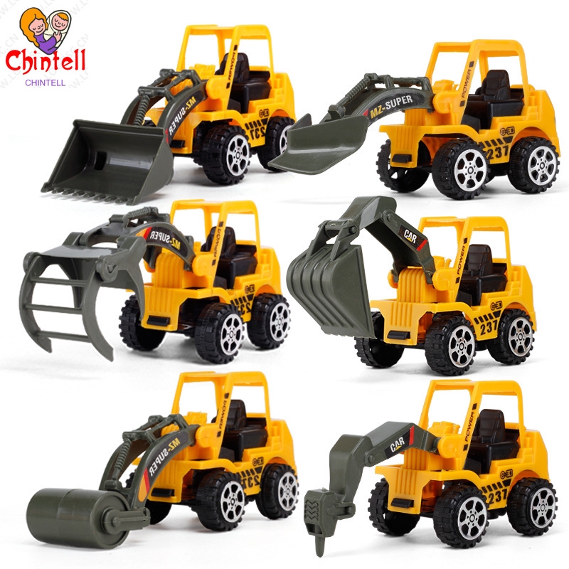 6Pcs Mainan  Truk  Konstruksi Excavator untuk Anak Mainan  