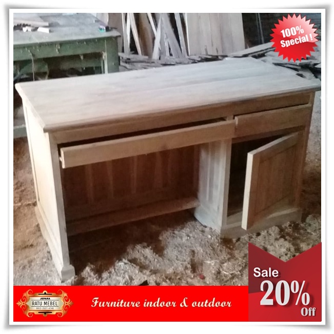 Meja Kerja Meja Kantor Jati Jepara Meja Laci Komputer