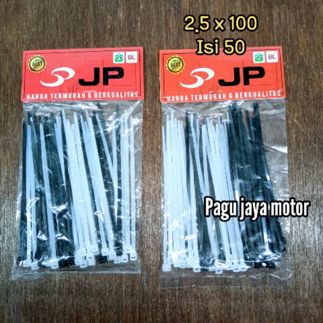 Kabel ties ukuran 2.5 x 100 isi 50biji 2 warna.