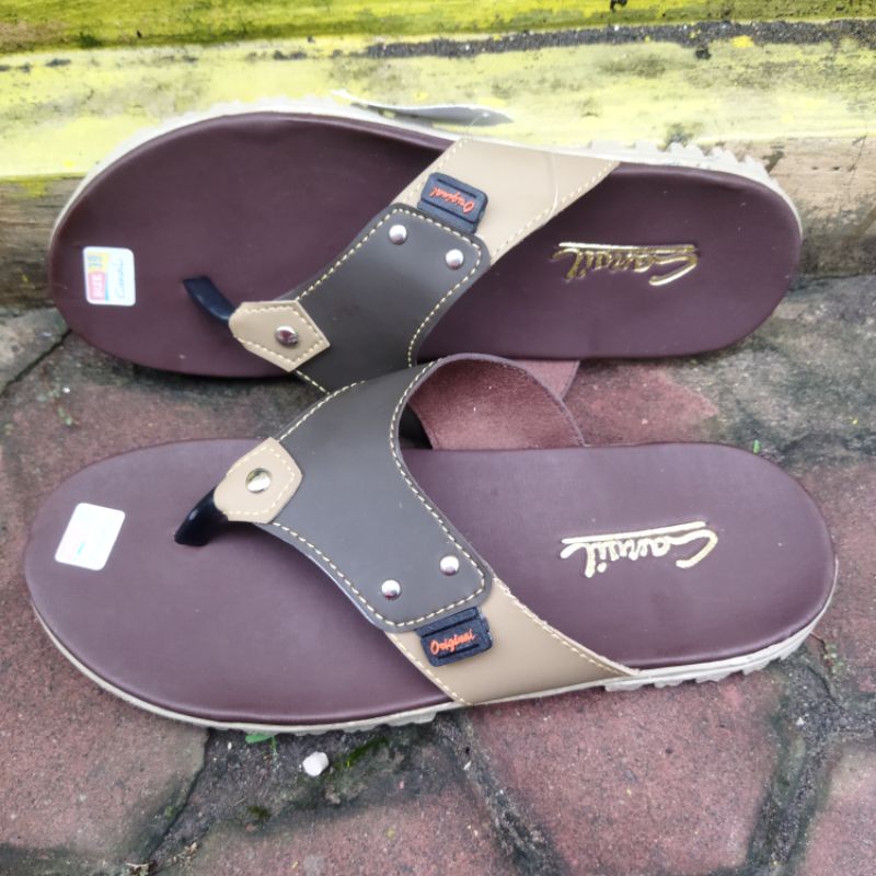 Sandal Japit Pria Canvil Sandal Kulit Pria Terbaru