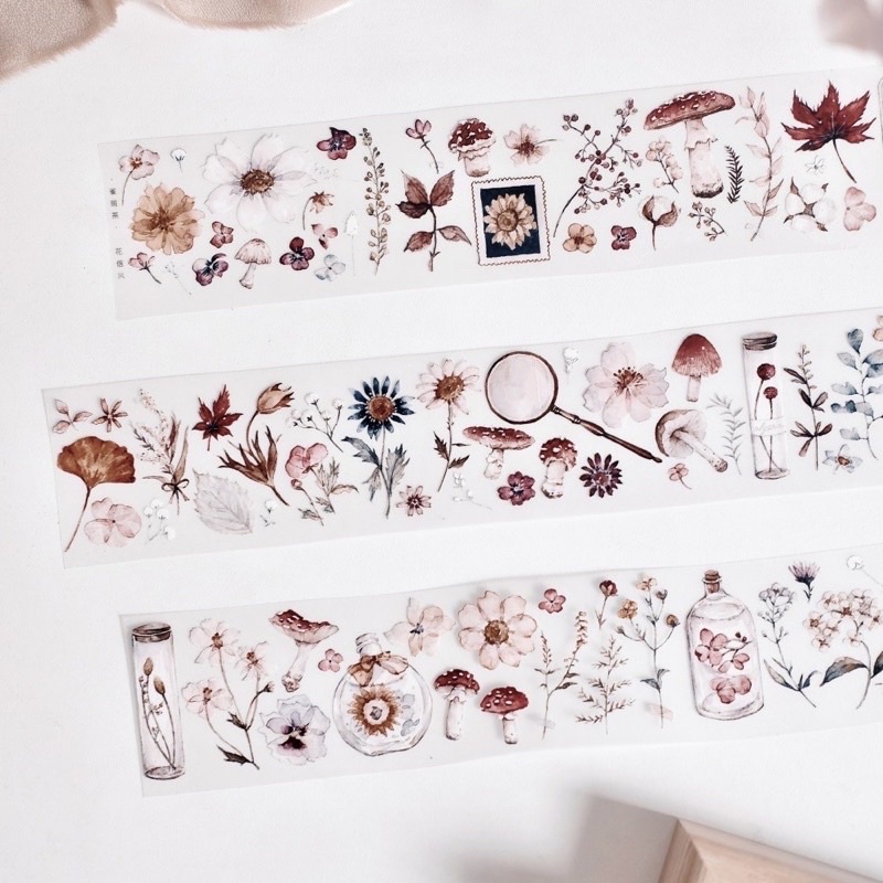 

Sample 1loop Flower letter PET TAPE by freckles tea for scrapbook journal journaling bujo