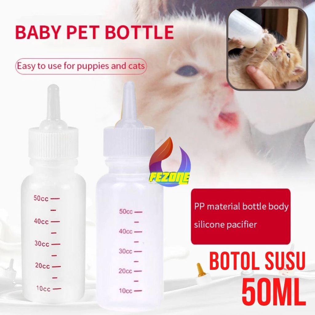Botol Susu 50ml Murah - Botol Susu Kucing Botol Susu Kitten New BornBotol Susu 50ml FEZONE