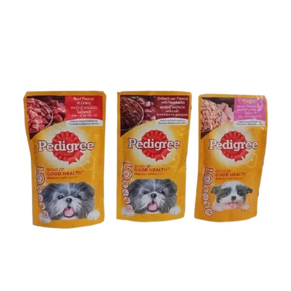 Makanan Anjing Pedigree Pouch 130gr 130 gram Basah Beef Puppy