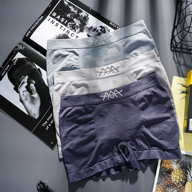 BEE - Celana Boxer Premium Bahan Rajut Cd Pria Import Boxer Polos P20