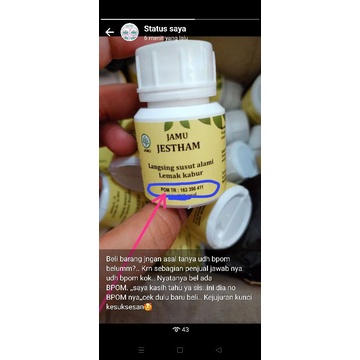 obat diet jestham BPOM